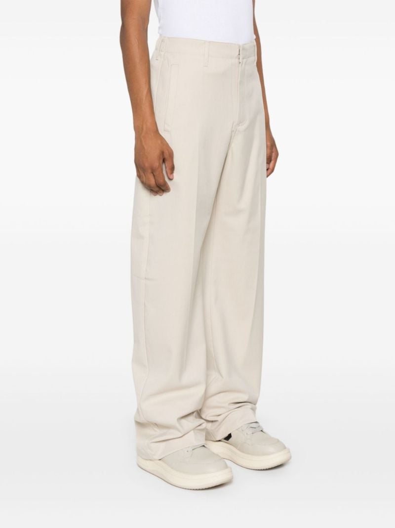 White Straight-leg Trousers