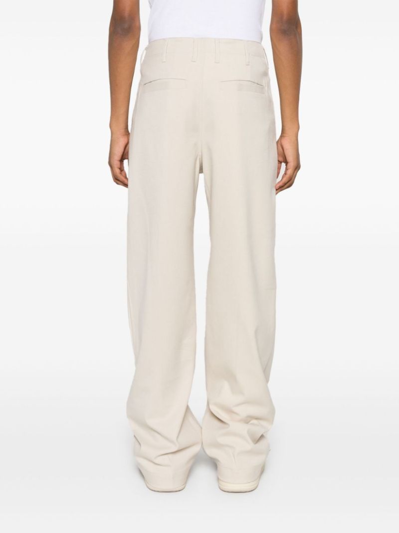 White Straight-leg Trousers