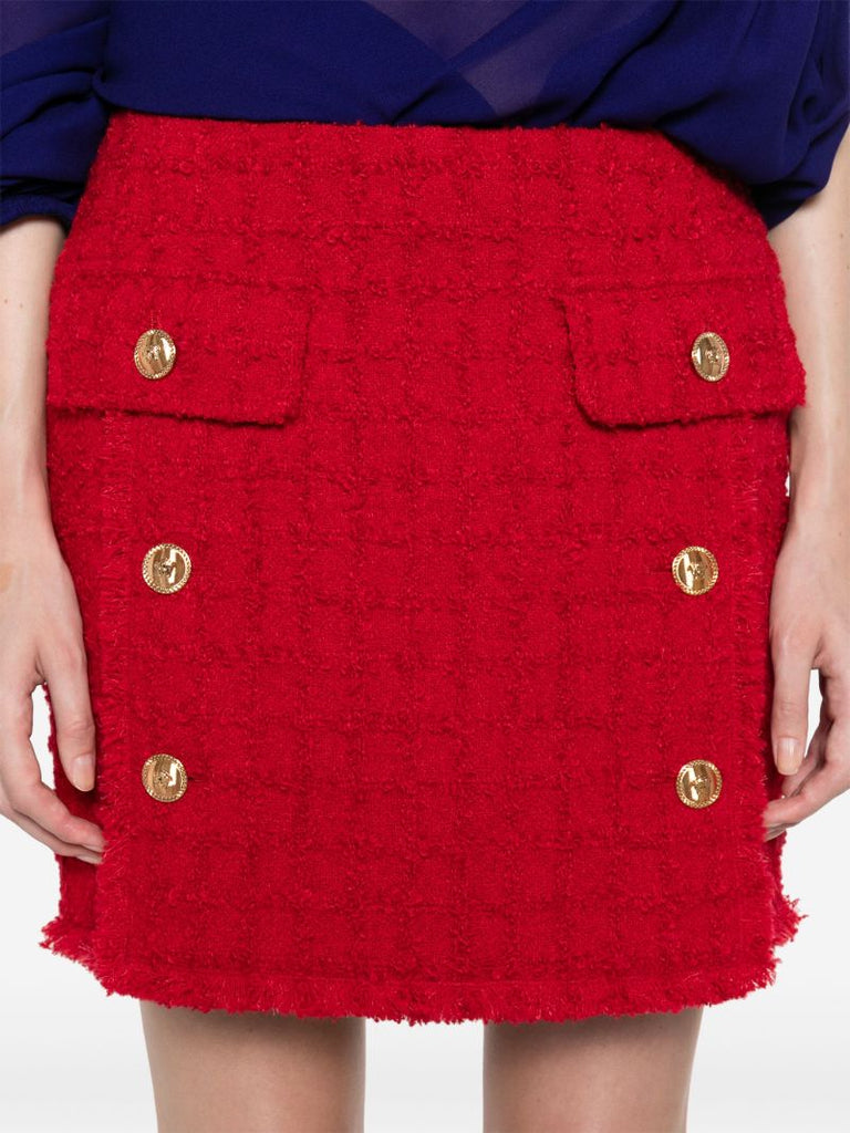 Red BouclÃ_x0083_Â© Skirt