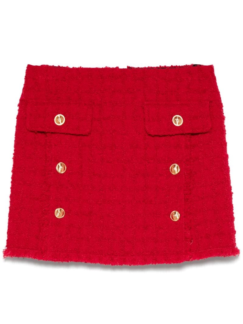 Red BouclÃ_x0083_Â© Skirt