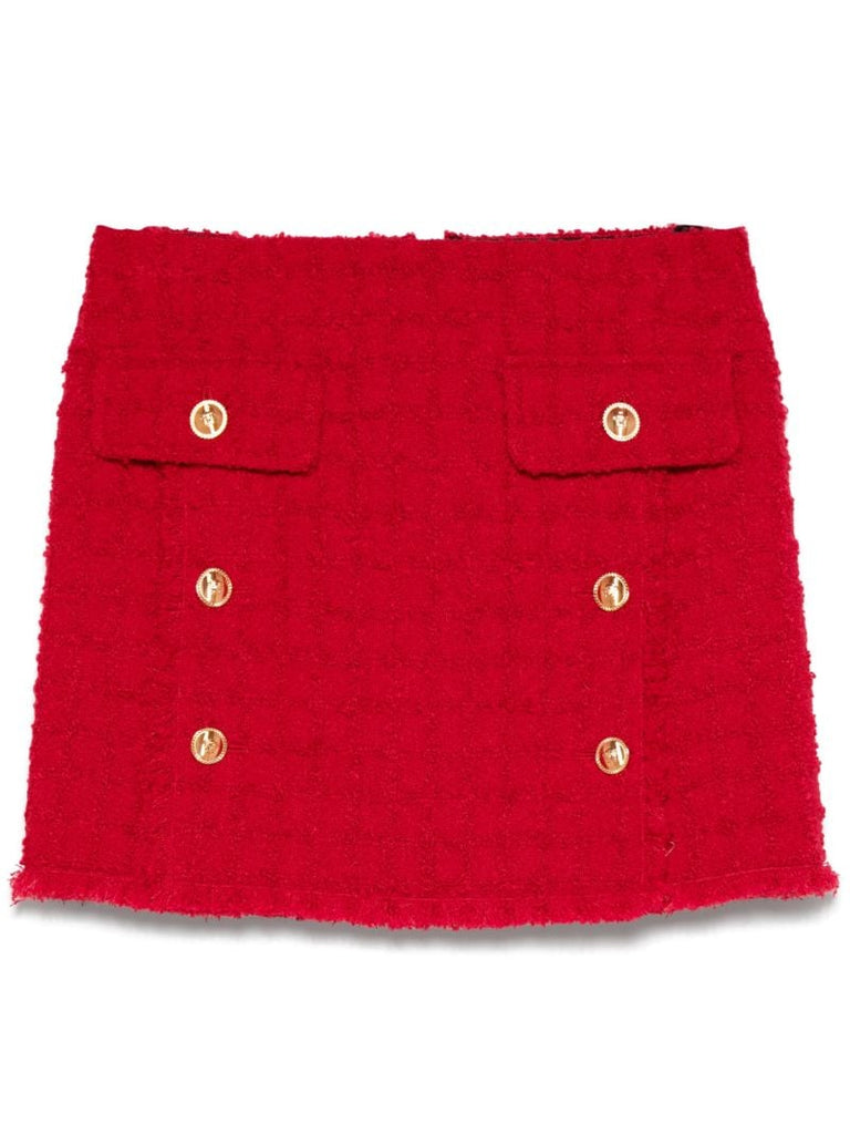 Red BouclÃ_x0083_Â© Skirt