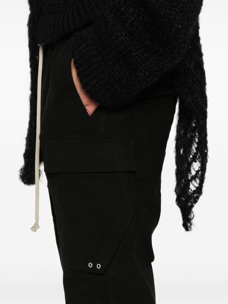 Black Cargo Organic Cotton Trousers