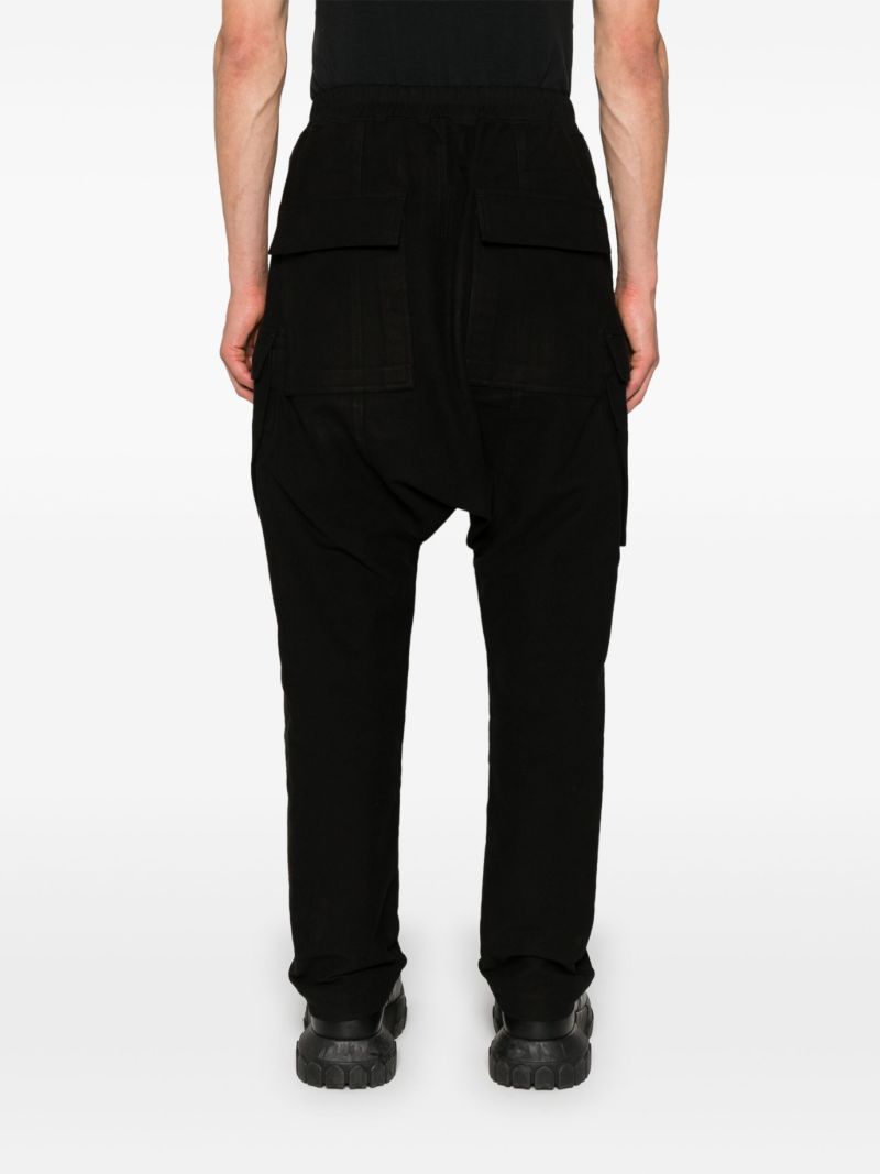 Black Cargo Organic Cotton Trousers