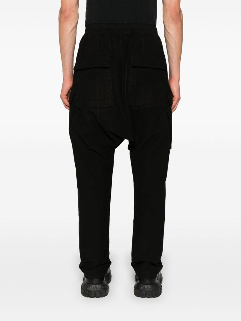 Black Cargo Organic Cotton Trousers