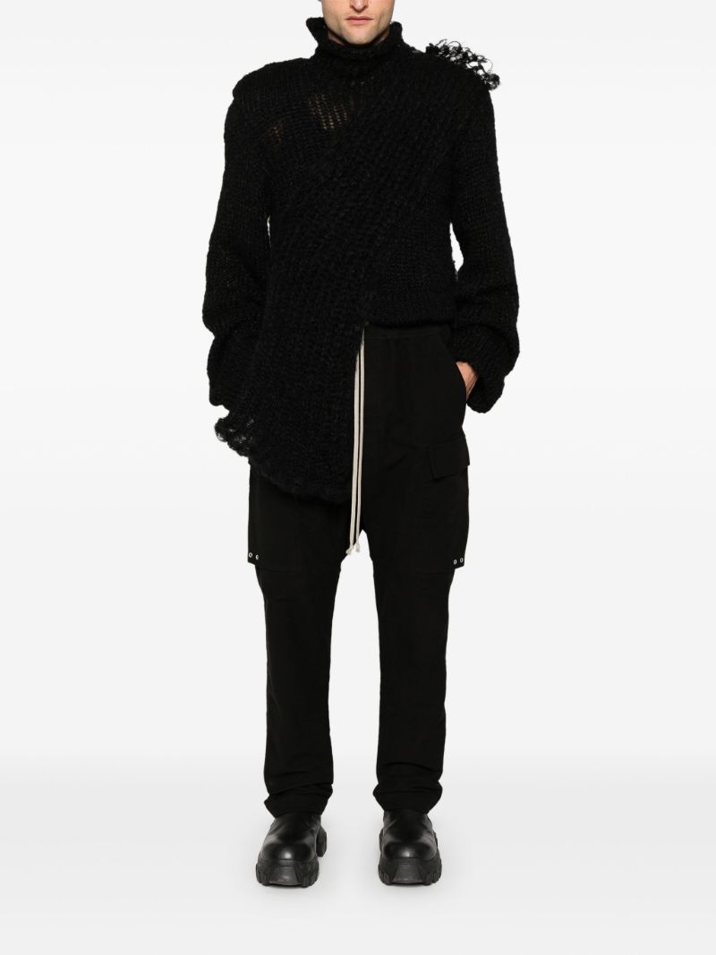 Black Cargo Organic Cotton Trousers