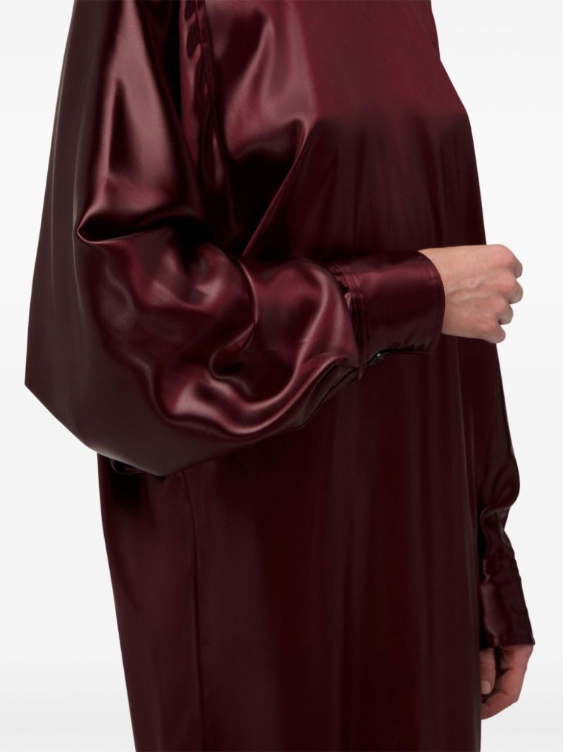 Satin High-neck Midi Dress