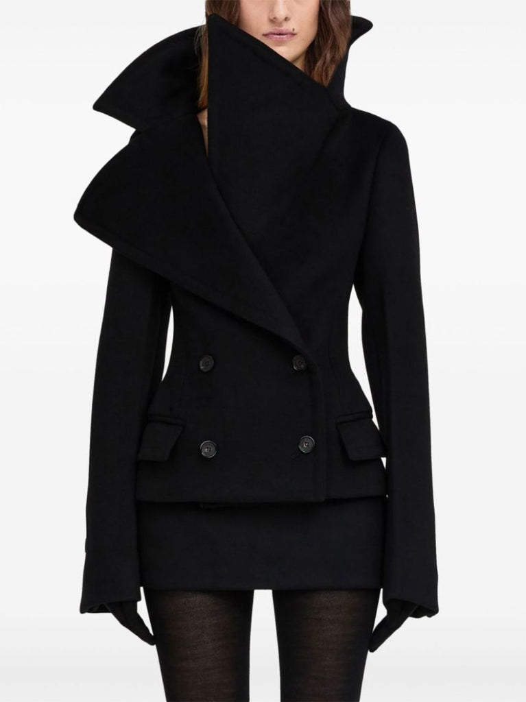 Oversize Lapels Belted Jacket