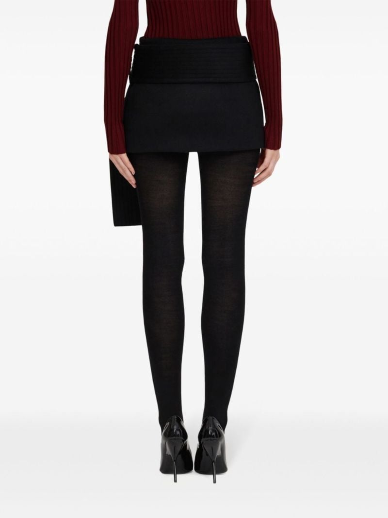Belted Straight Mini Skirt