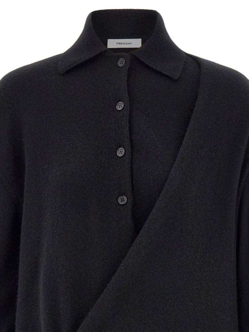 Wrap Shirt Knitted Dress