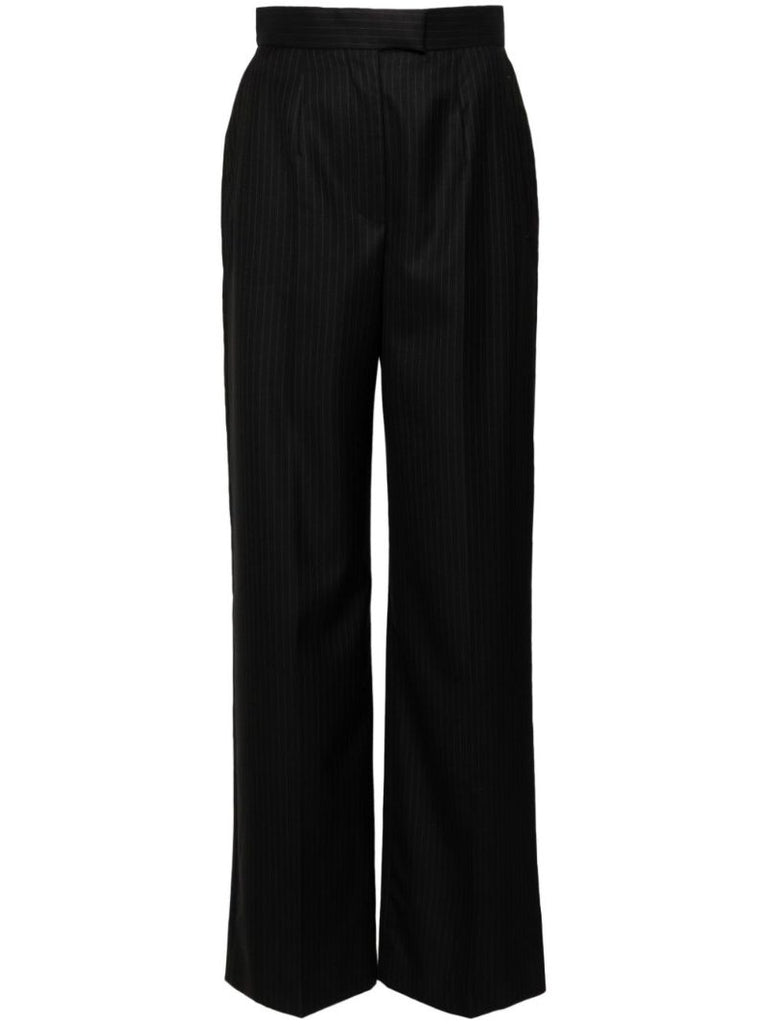 Pinstripe Wool Palazzo Pants