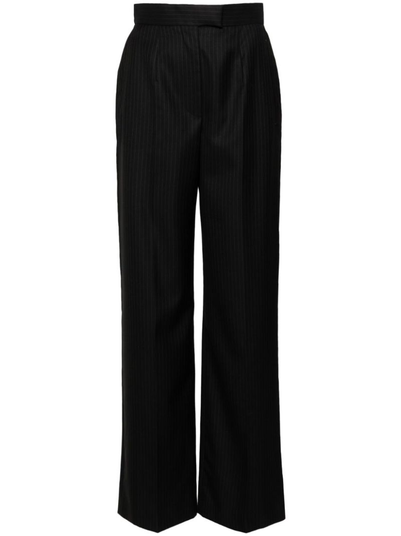 Pinstripe Wool Palazzo Pants