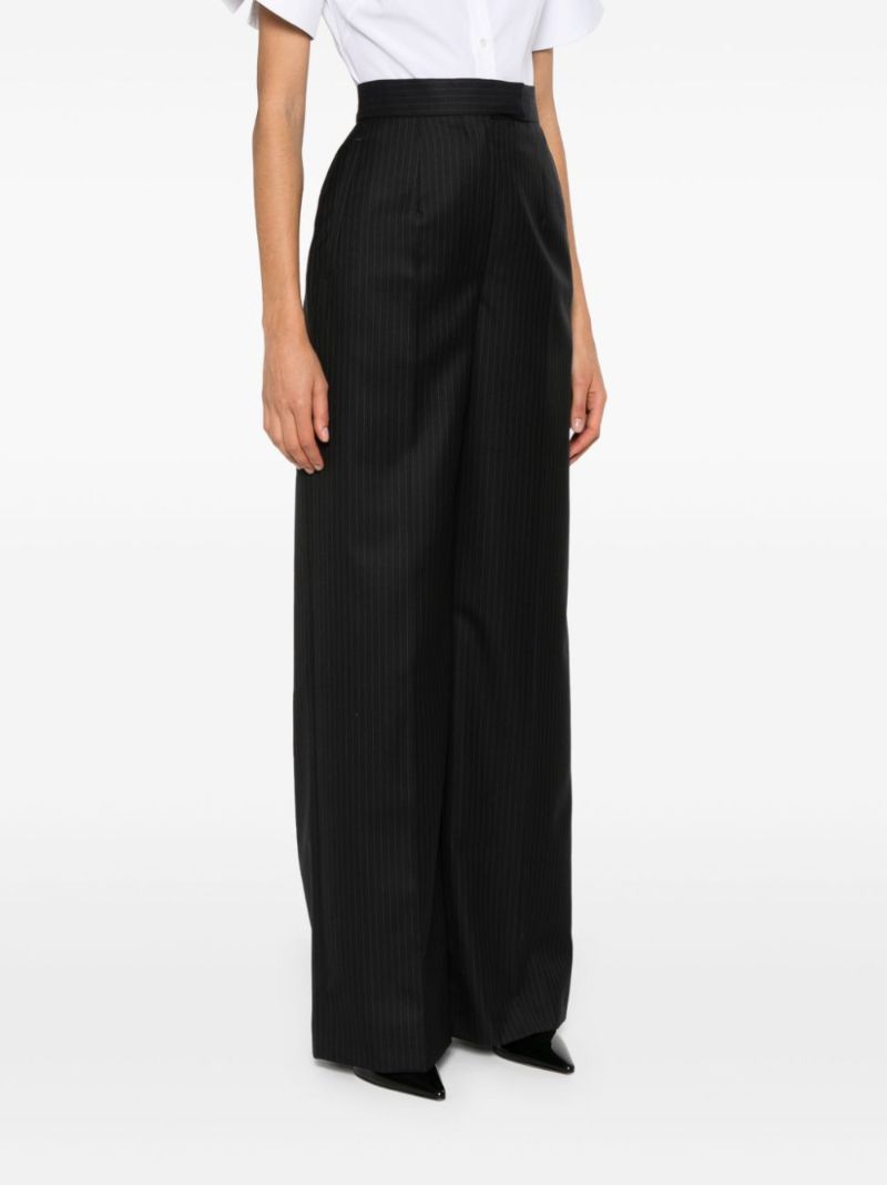 Pinstripe Wool Palazzo Pants