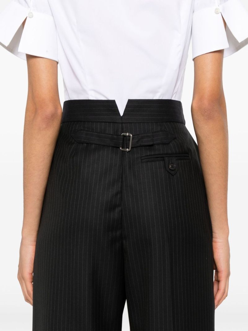 Pinstripe Wool Palazzo Pants