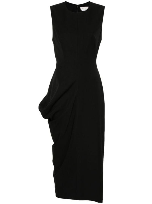 Draped Pencil Midi Dress