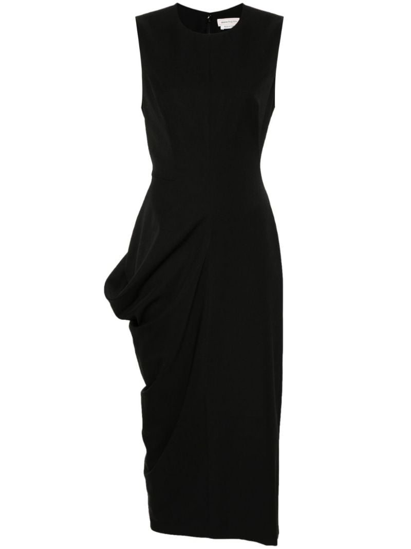 Draped Pencil Midi Dress