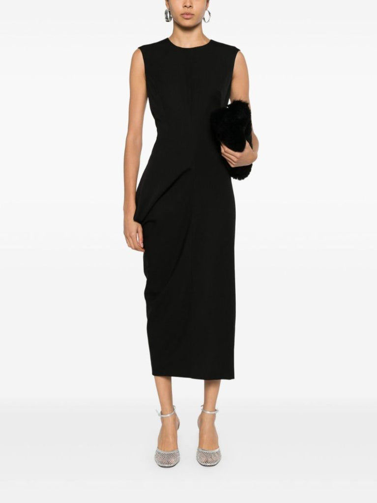 Draped Pencil Midi Dress