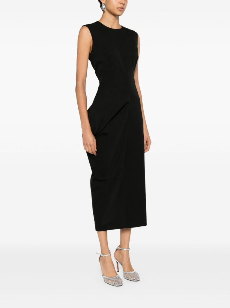 Draped Pencil Midi Dress