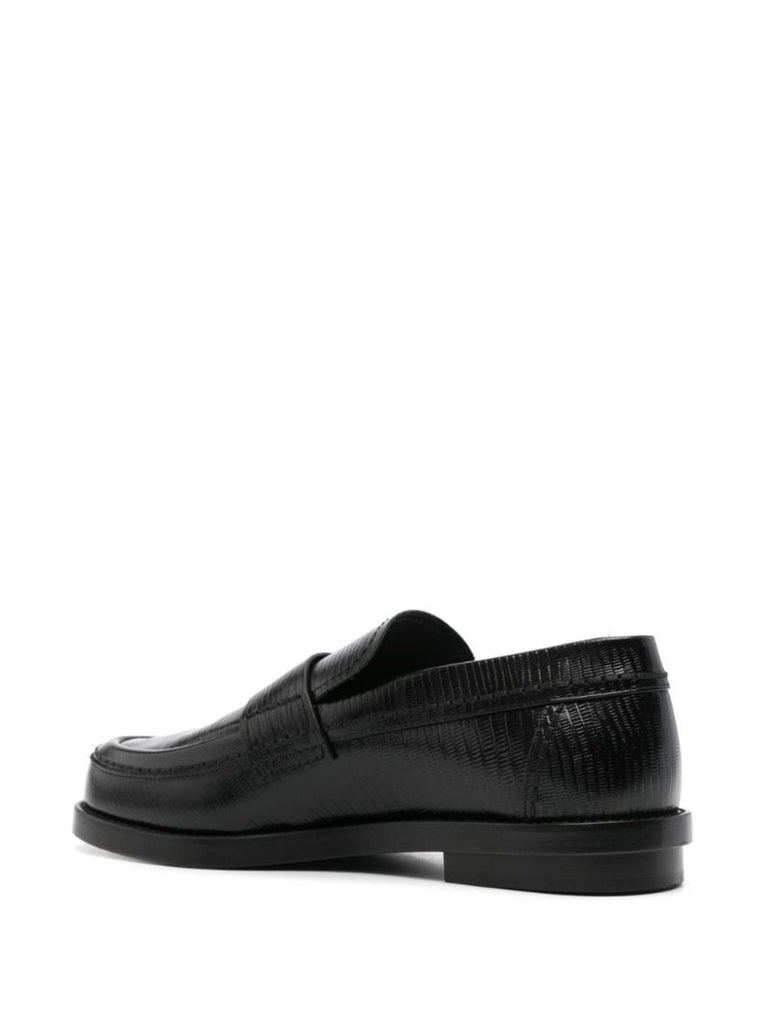 Embossed Leather Loafers