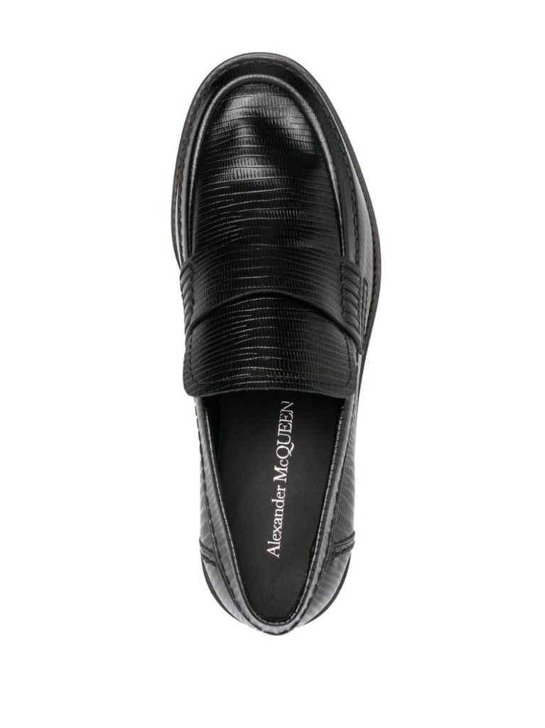 Embossed Leather Loafers