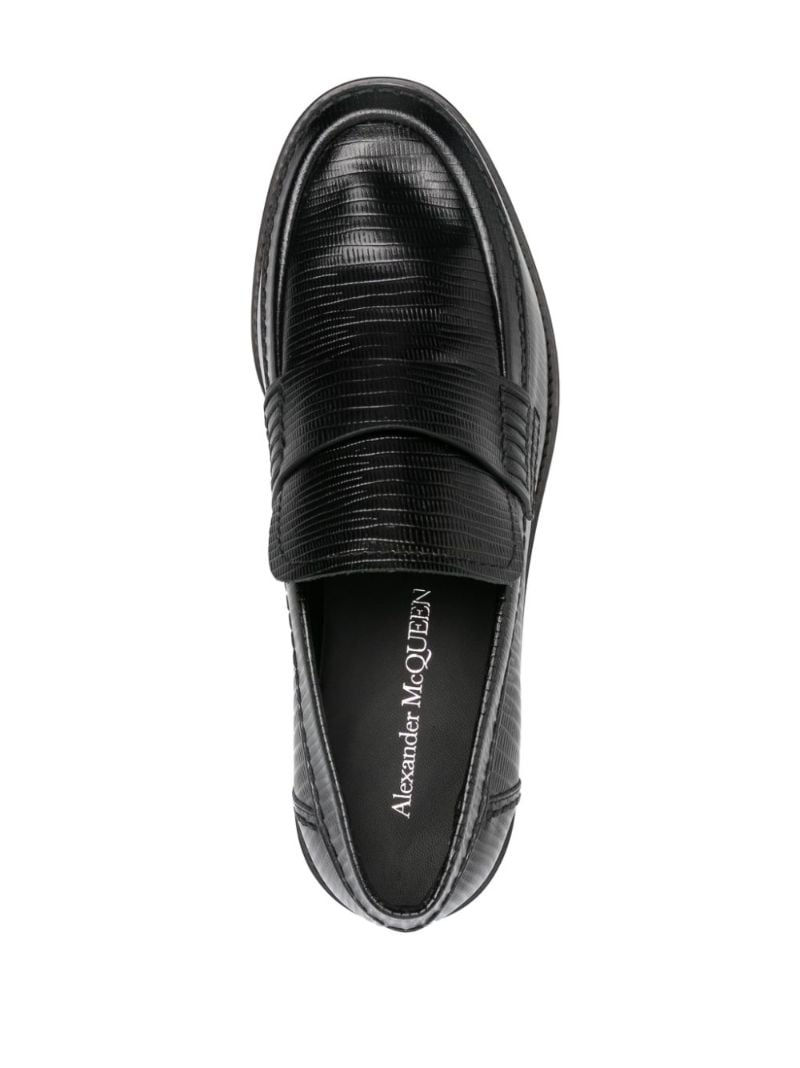 Embossed Leather Loafers