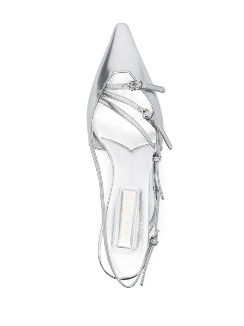 Silver Buckled Pumps