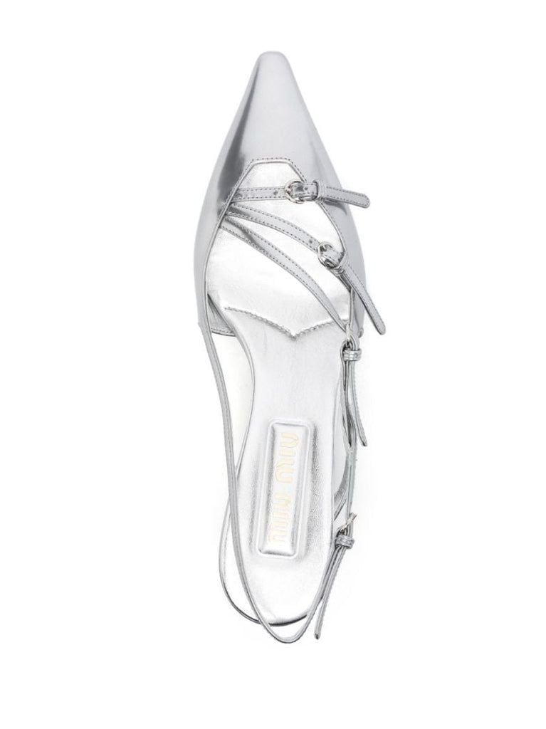 Silver Buckled Pumps