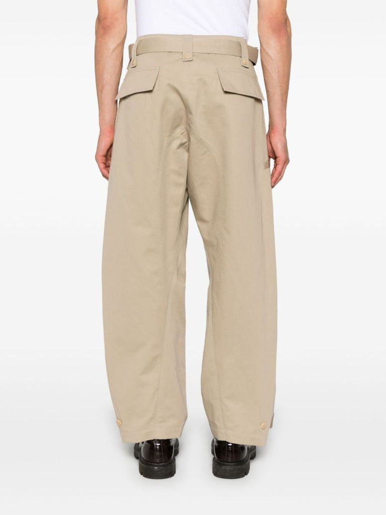 Belted Straight Trousers