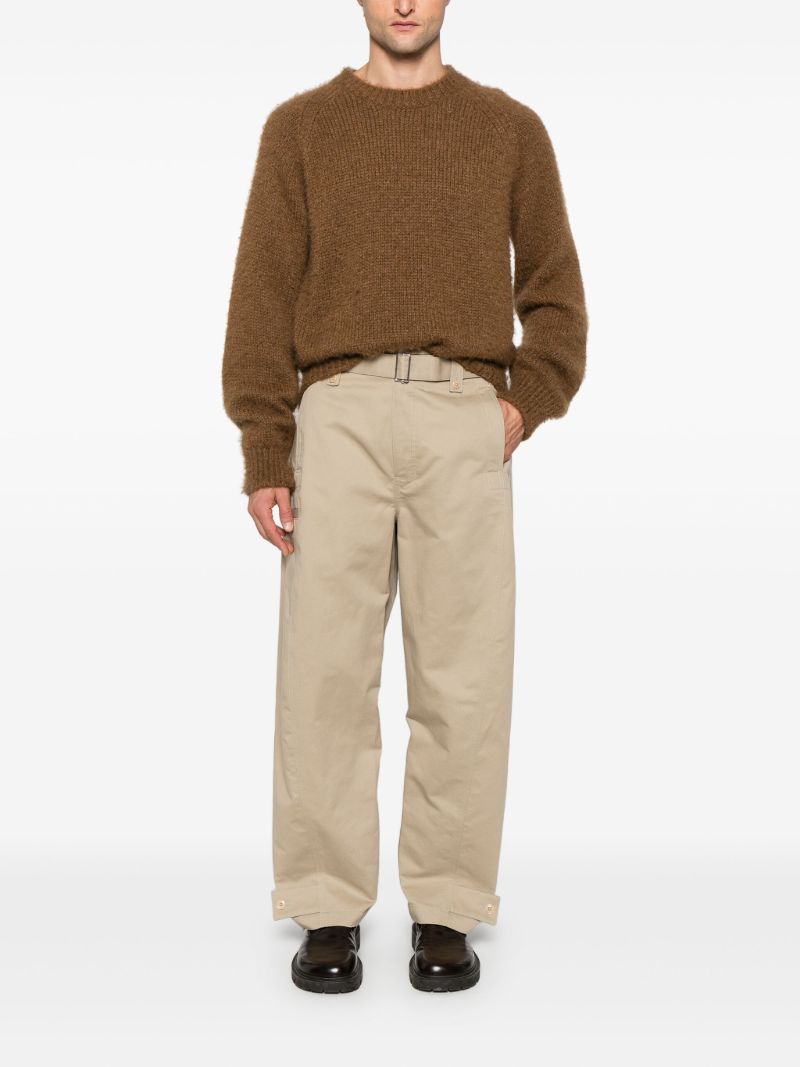 Belted Straight Trousers