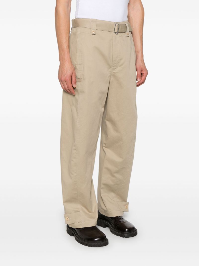 Belted Straight Trousers