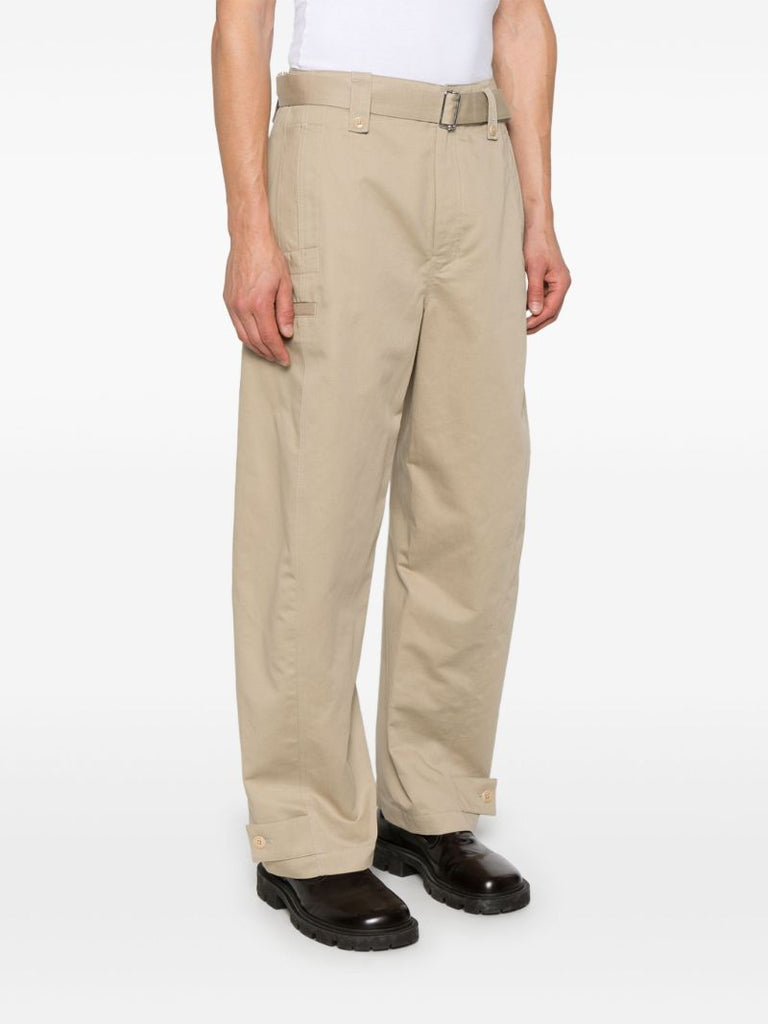 Belted Straight Trousers