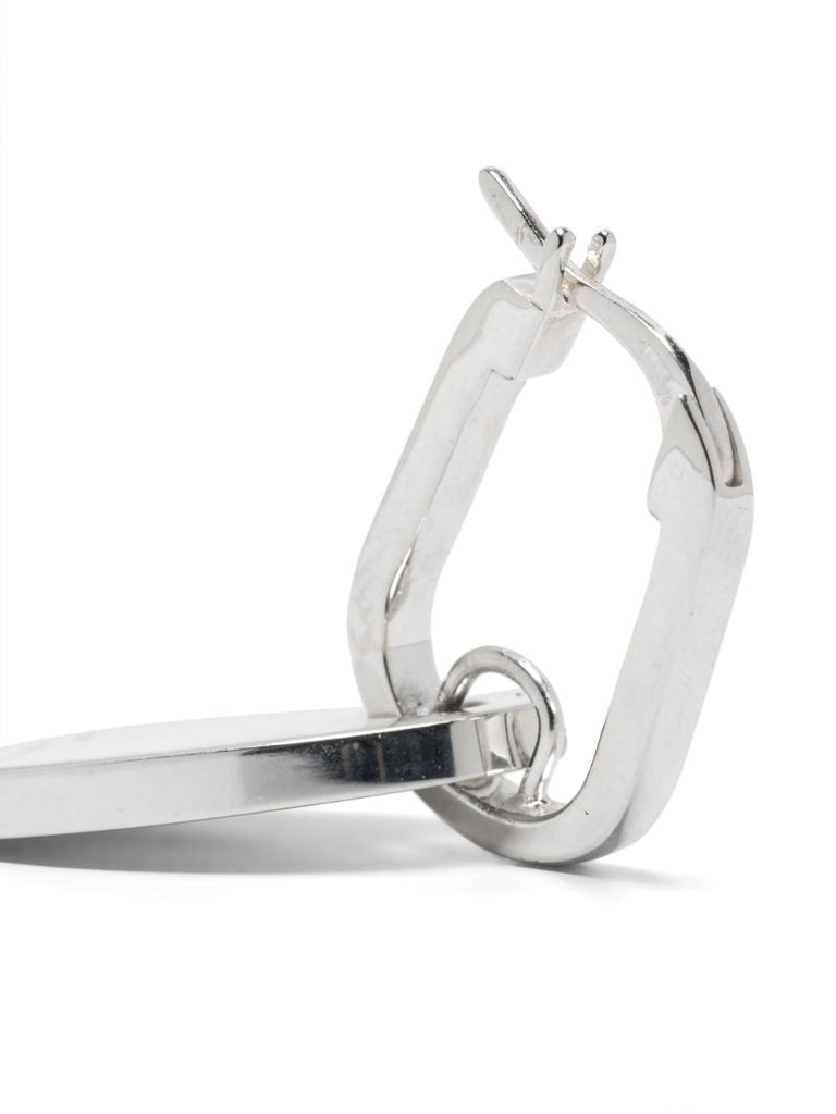 Sterling Silver Logo-engraved Earrings