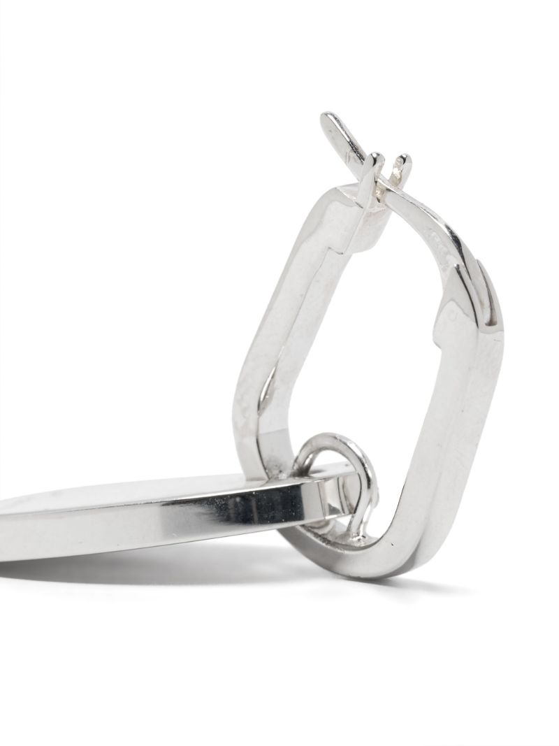 Sterling Silver Logo-engraved Earrings