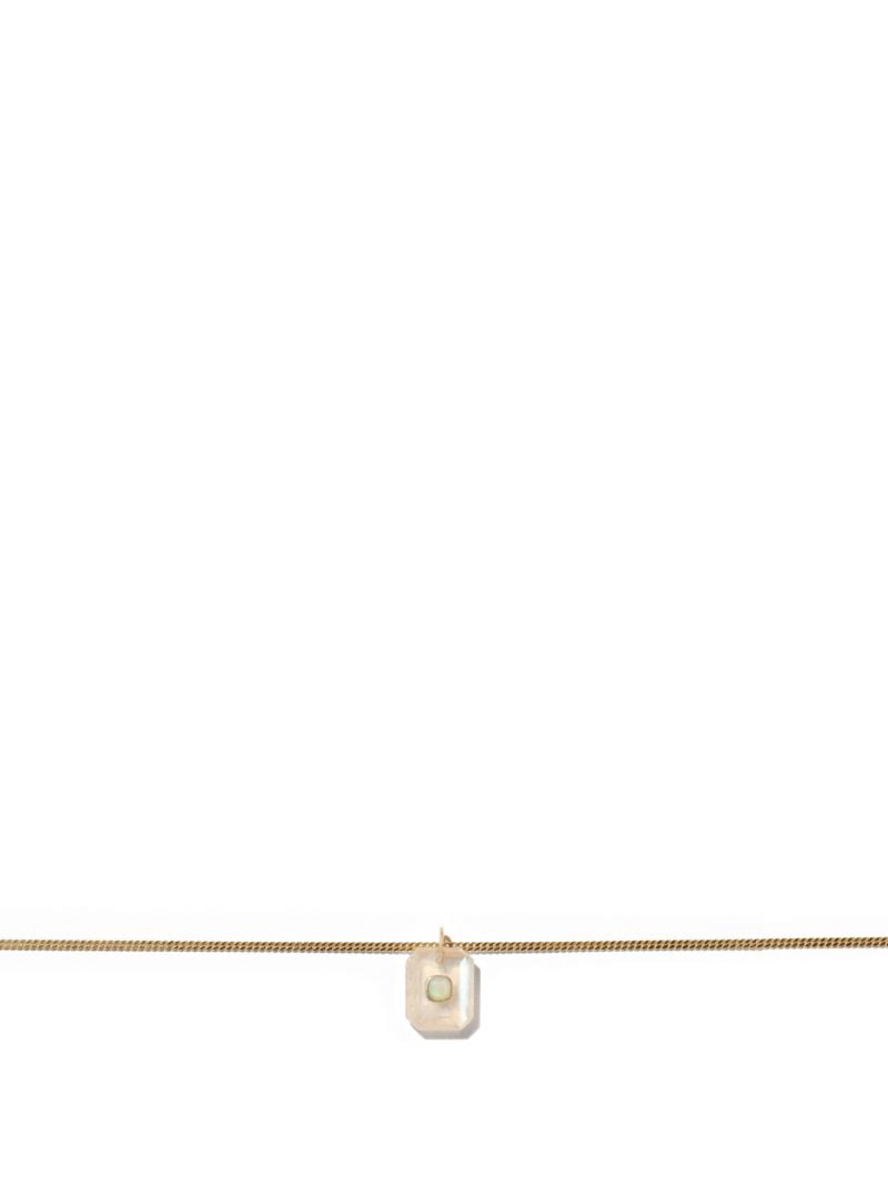 9k Yellow Gold Moonstone Necklace