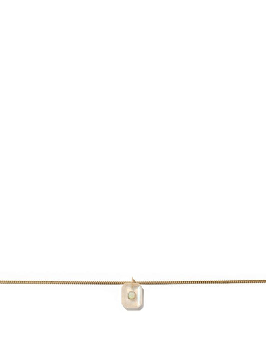 9k Yellow Gold Moonstone Necklace