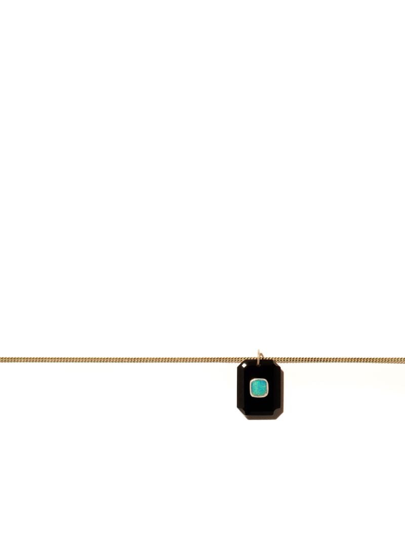 9k Yellow Gold Onyx Necklace