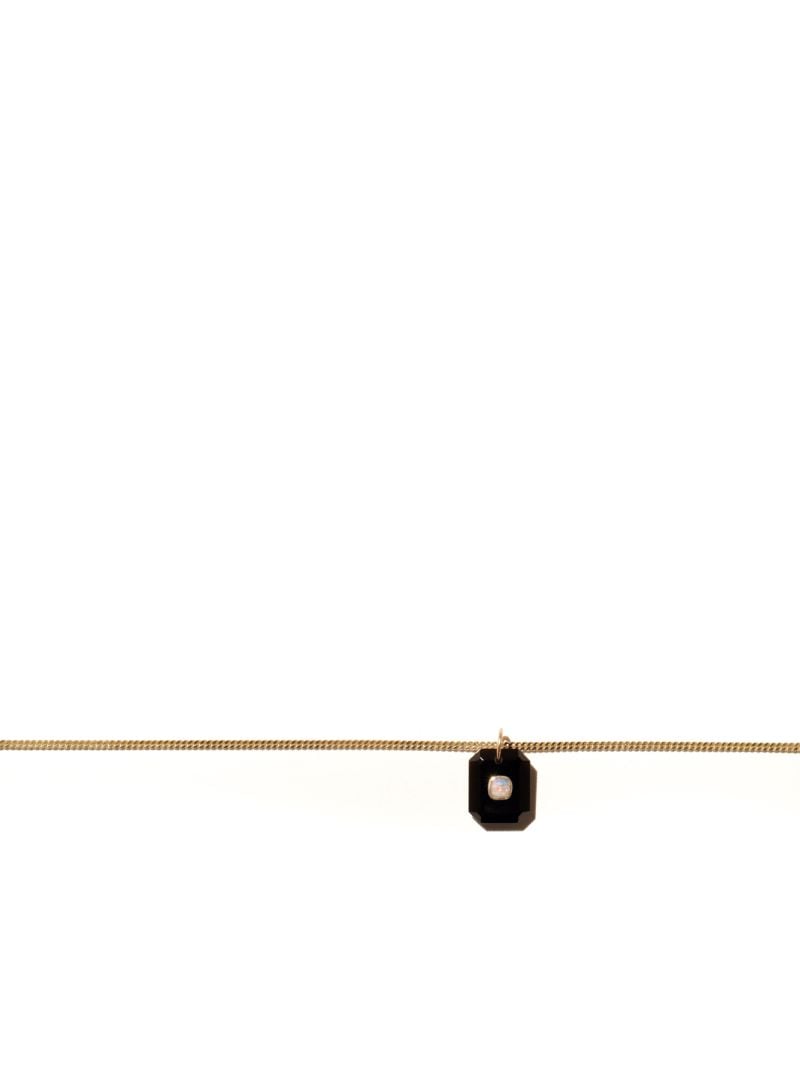 9k Yellow Gold Onyx Necklace