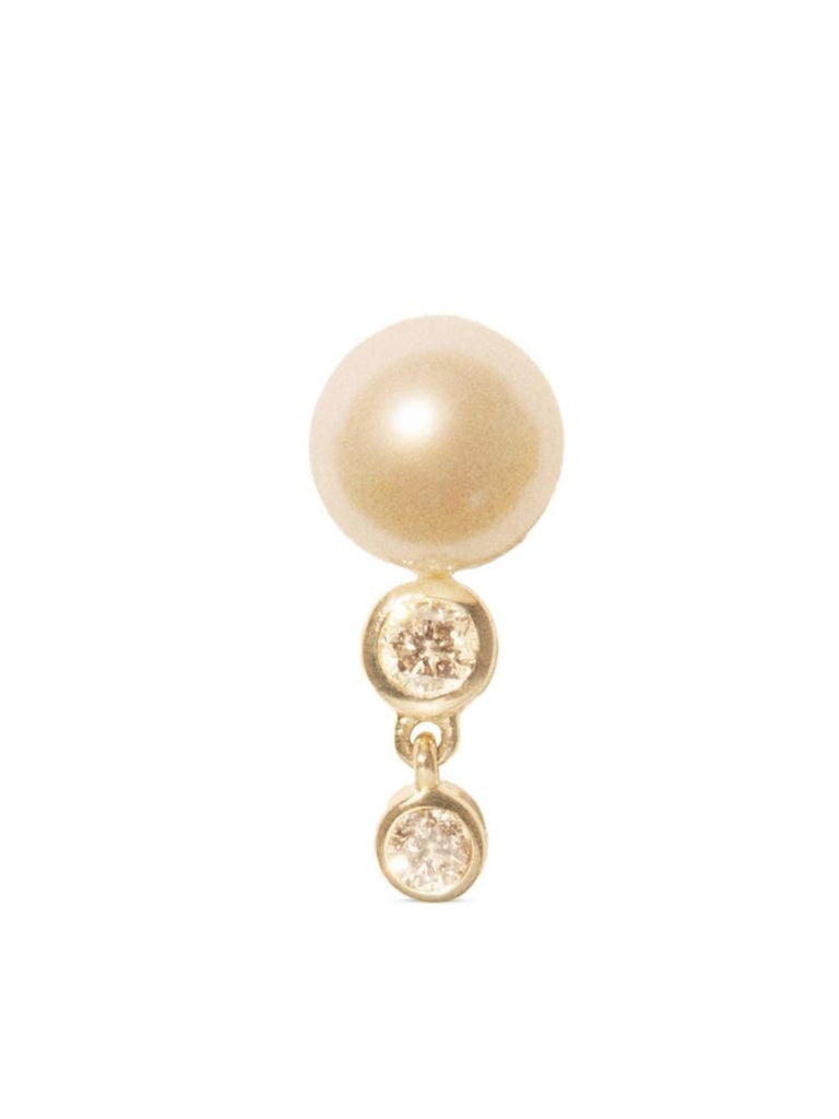 9k Yellow Pearl Gold Earrings