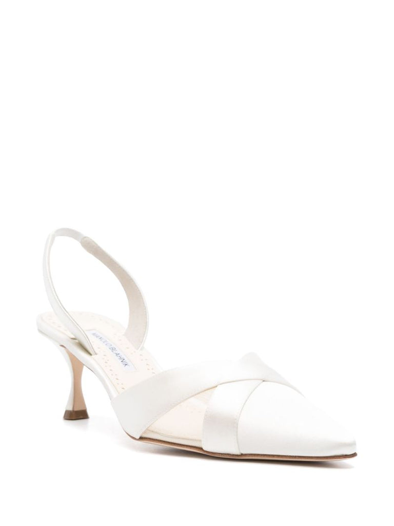 White 50mm Oyounasali Pumps