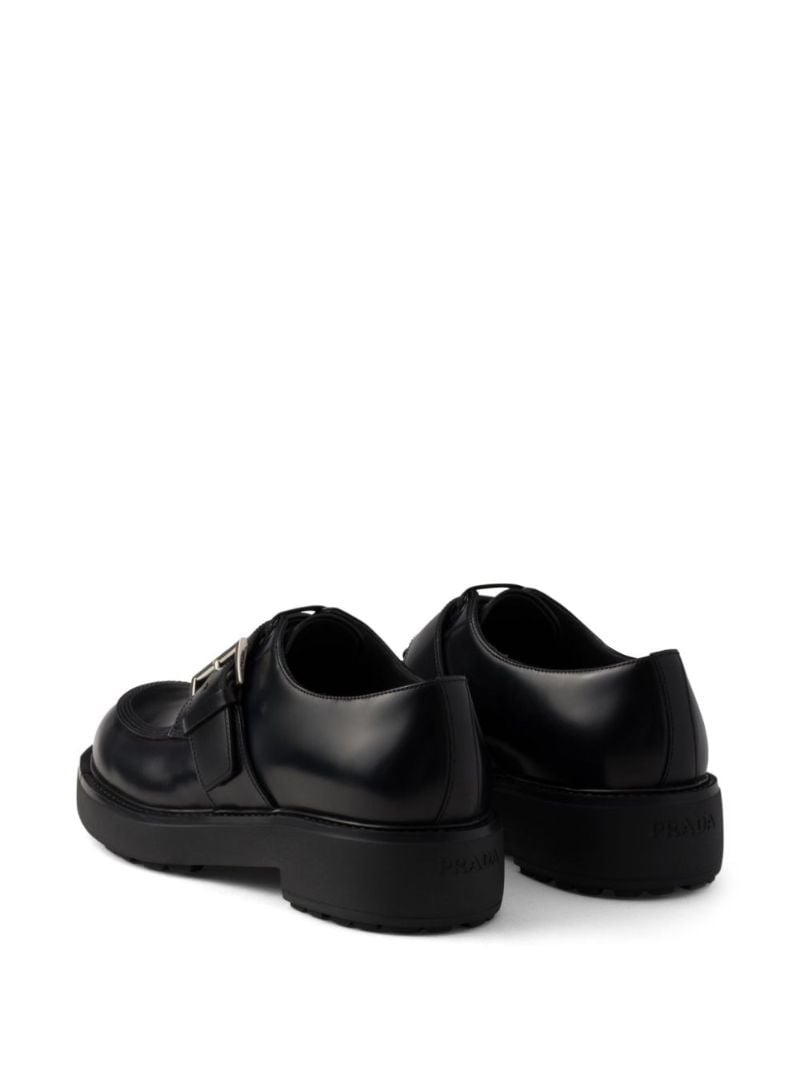 Black Leather Derby Sooes