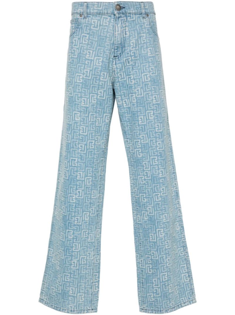 Monogram-jacquard Jeans