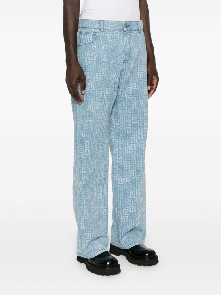 Monogram-jacquard Jeans