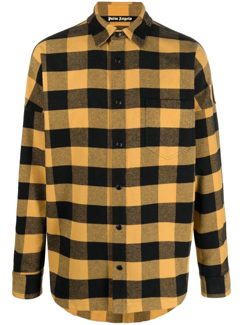 Yellow Checked Cotton Shirt