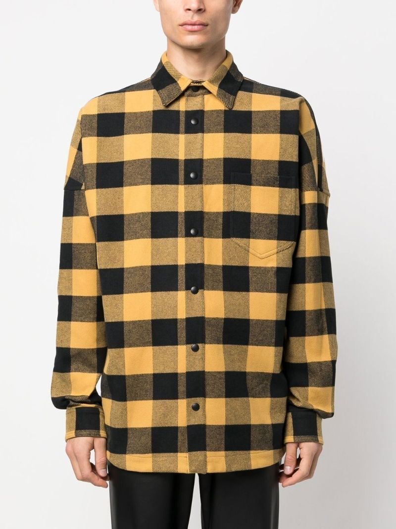 Yellow Checked Cotton Shirt