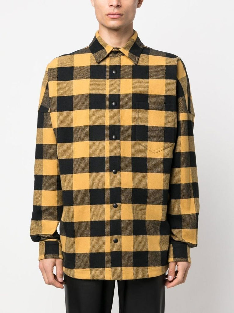 Yellow Checked Cotton Shirt