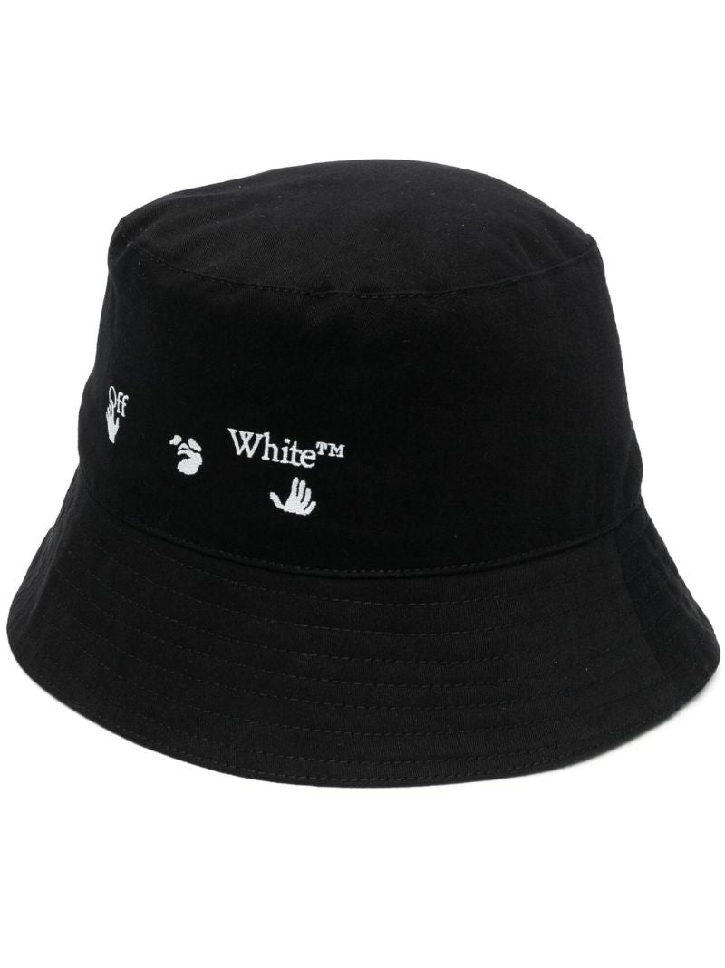 Black Logo Cotton Bucket Hat