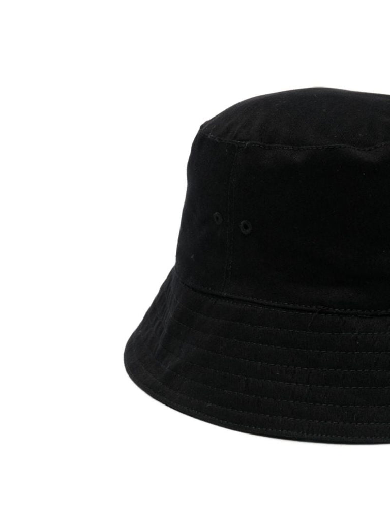 Black Logo Cotton Bucket Hat