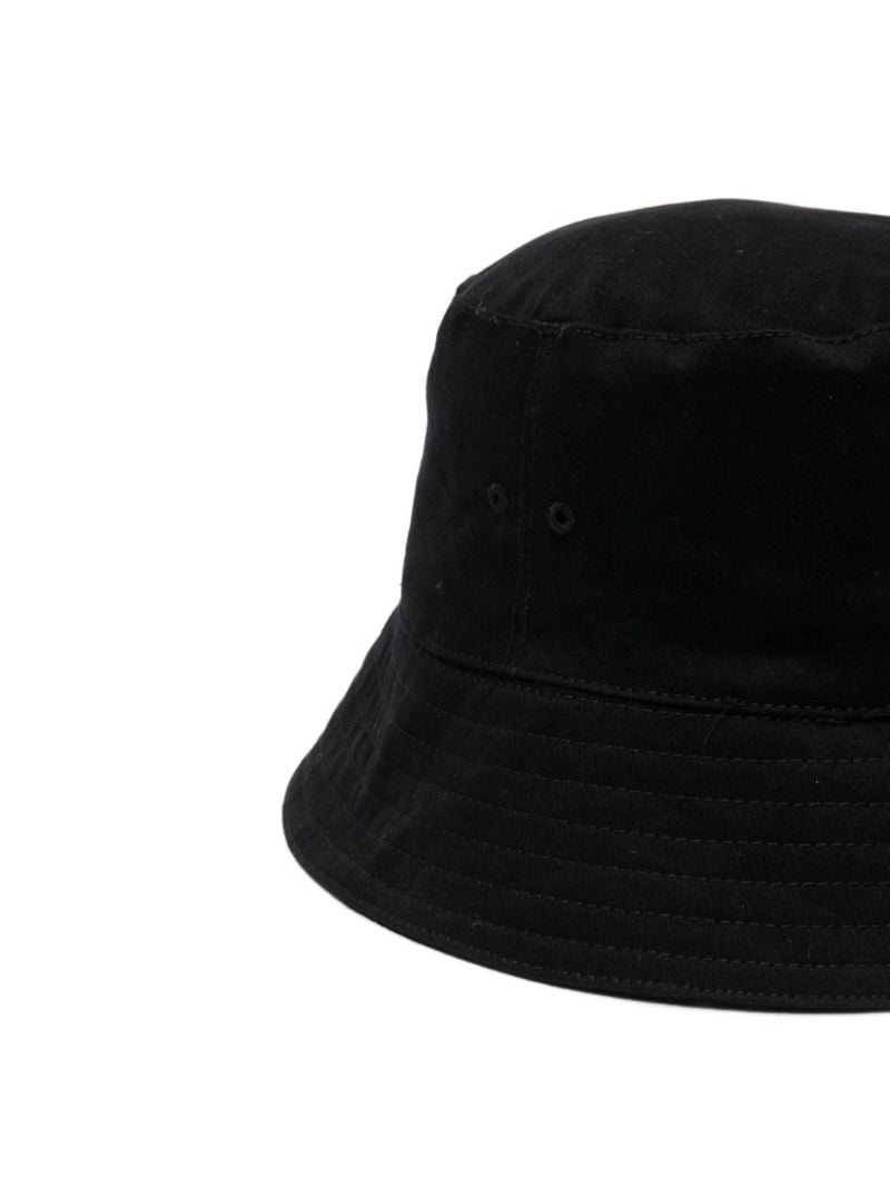 Black Logo Cotton Bucket Hat