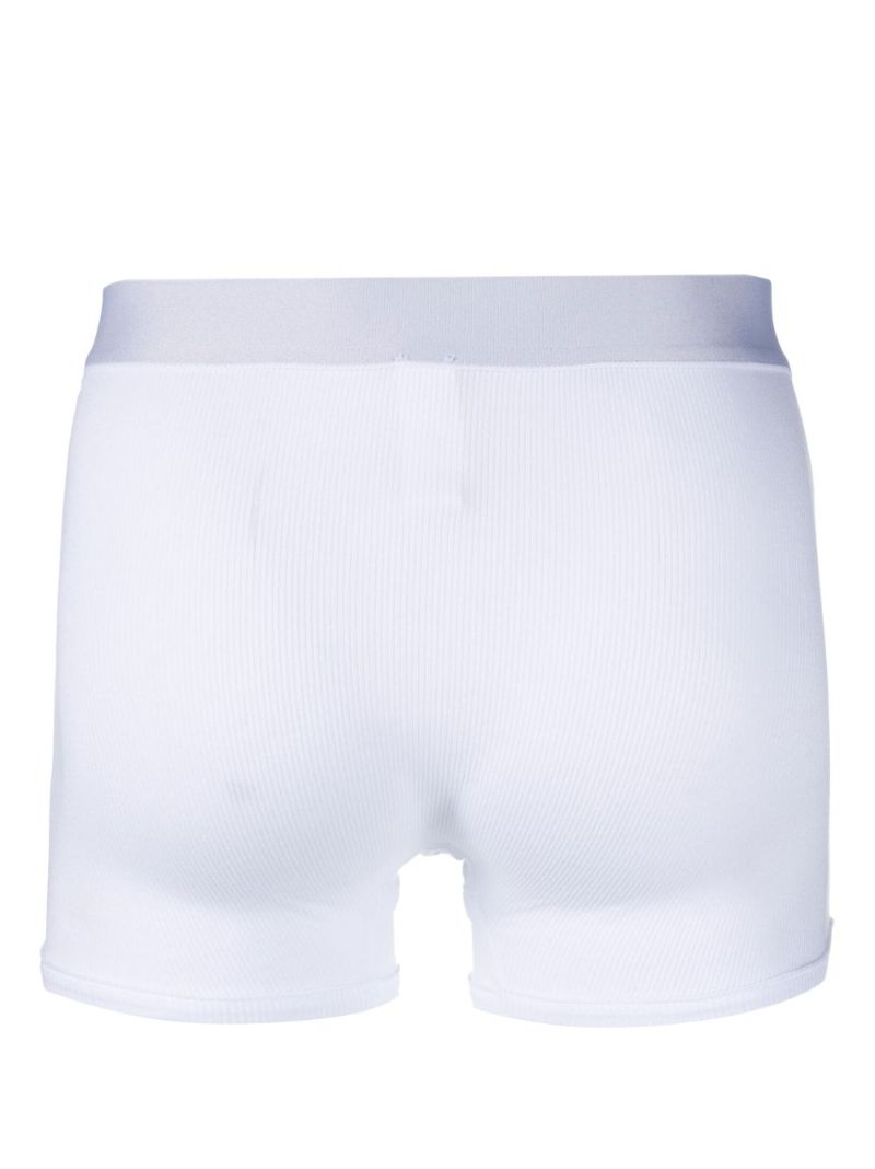 White Logo Waistband Boxer Briefs Set