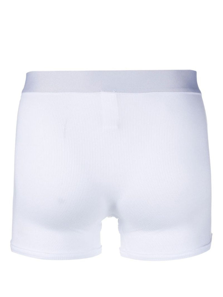 White Logo Waistband Boxer Briefs Set