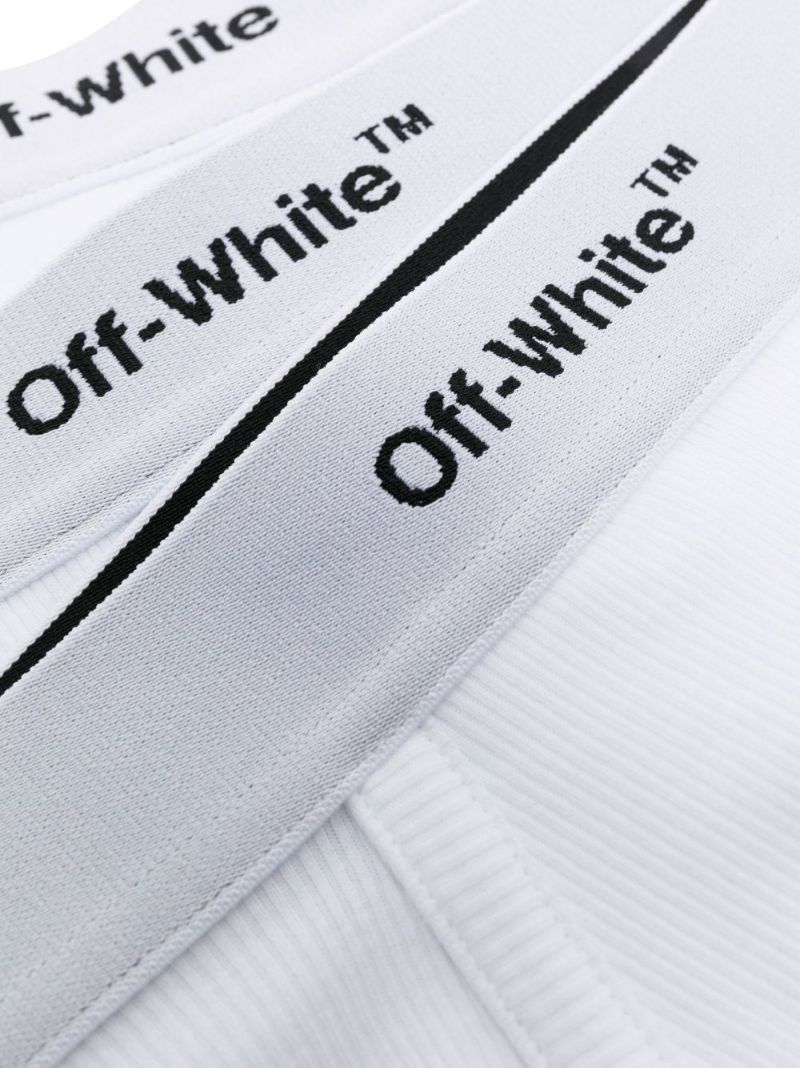White Logo Waistband Boxer Briefs Set